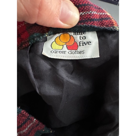 90s Vintage Plaid Wool Tartan Shorts High‎ Waisted Long Inseam Size 2/3 - Picture 7 of 8